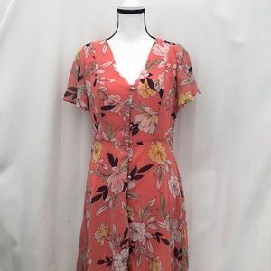 Cotton On floral sheer dress medium